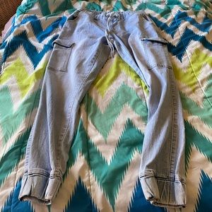 Denim Cargo Pants